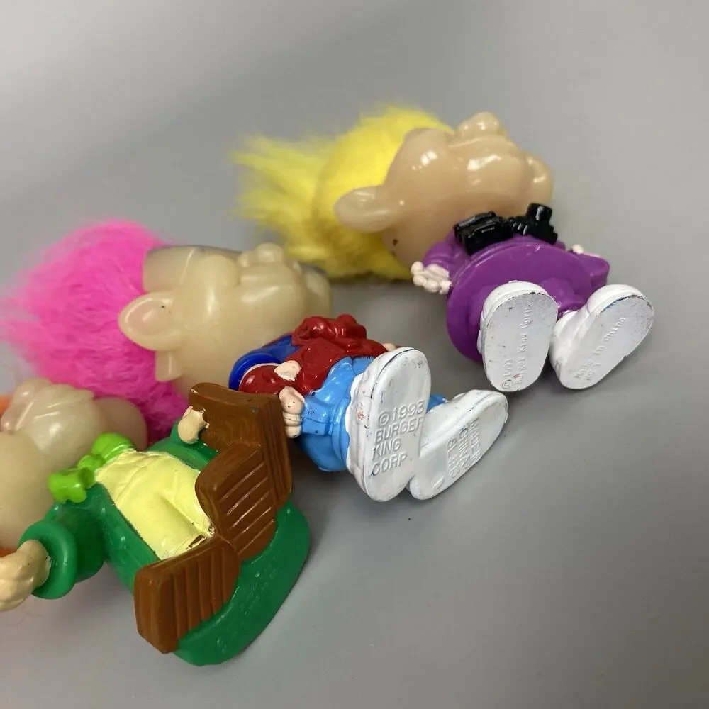 Vintage 1993 Burger King Kids Club Troll Dolls Professor Camera Glow in the Dark